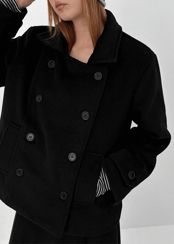 Elti Quilting Double Button Short Coat (6 oz)