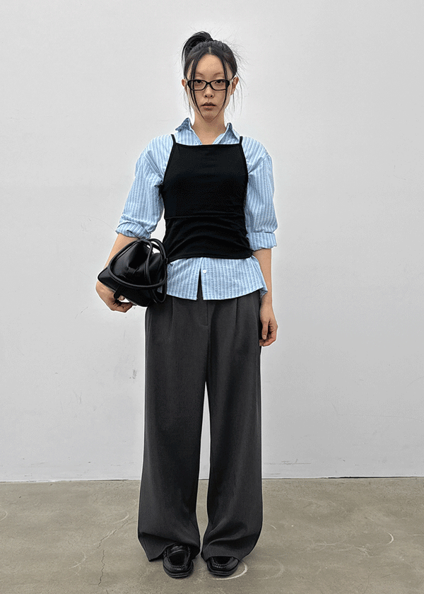 Kojina Wide Pintuck Slacks