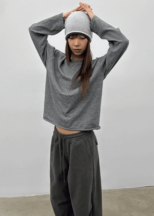 Shunt Slub Lettering Long Sleeve Tee