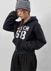 Slectro Embroidered Fleece Two-way Hooded Zip-up (Set Available)