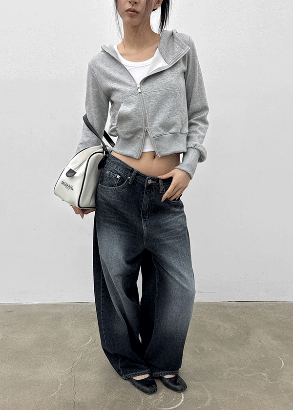 Furat cut wide balloon denim pants