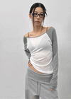 Tomerton Nagrang Off-Shoulder Long Sleeve T-Shirt