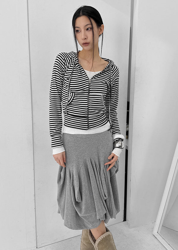 Tooltul Stripe Hooded Zip-up