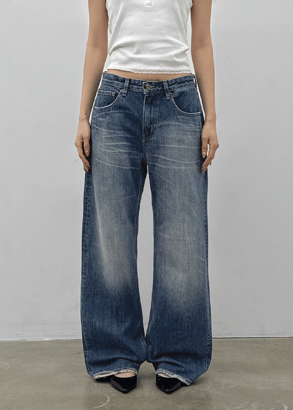 Kocom Washed Wide Denim Pants