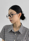 Groosing Horn-rimmed Glasses