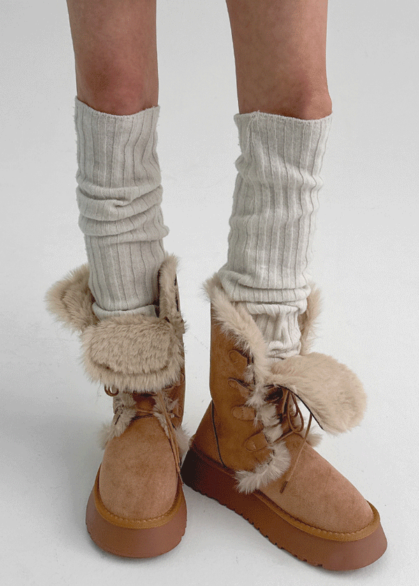 Caman Suede Folding Middle Fur Ugg Boots – BLACKUP Caman Suede Folding Middle Fur Ugg Boots – BLACKUP