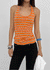 Milky She Striped Halter Sleeveless