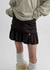 Deving Stripe Shirring Mini Skirt Pants