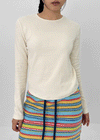 Comel Fleece Basic Round Long-sleeved T-shirt