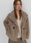 Delaming Double-button Fur Jacket
