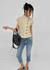 Pingle High-neck Button Short-sleeve Blouse