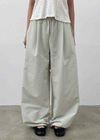 Tingf Seersucker Two-Way Banding Pants