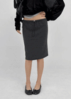 Kozan String Stripe Summer Midi Skirt