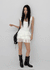 Locoring Deep U-Neck Tiered Mini Dress