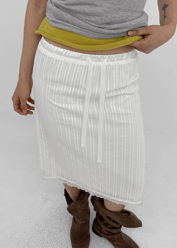 Penhel Line Lace Summer Midi Skirt