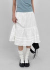 Concoa Banding Flare Midi Skirt