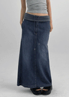 Belnoir Folding Denim Long Skirt