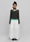 Thalia Smoking Long Skirt