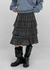 Noere check tiered midi skirt
