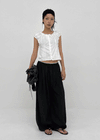 Camino Short-sleeve Puff Blouse