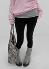 Nine Four Ribbed Slit Warmer Leggings