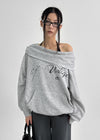 Lubton Cowl Neck Lettering Hoodie