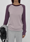 Crucial color-block raglan long-sleeve shirt
