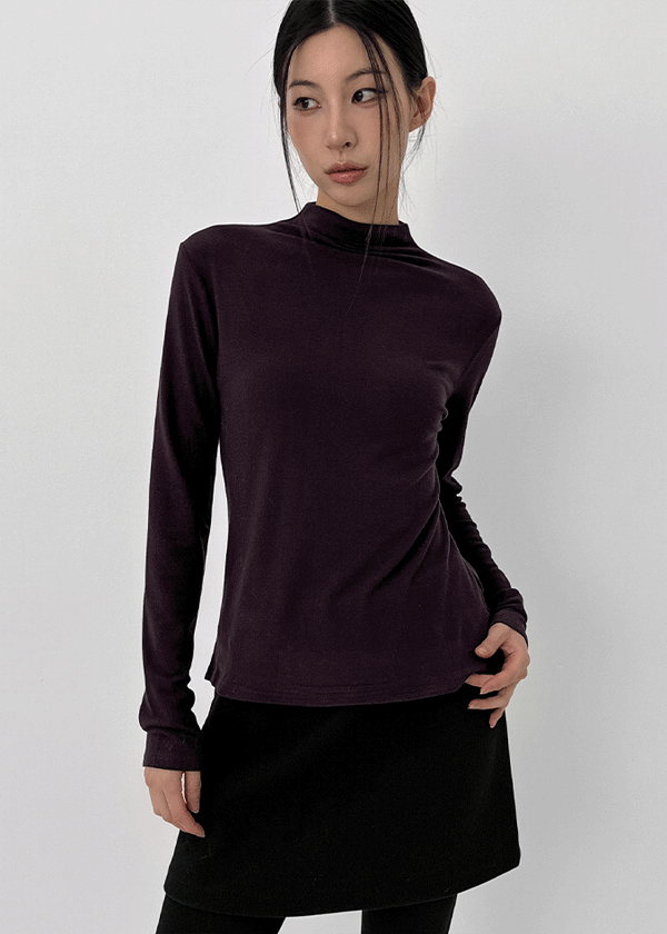 Sorea Outer Fleece Half-neck Long-sleeved T-shirt