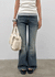 Sharkem Stitch Low-waist Bootcut Denim Pants