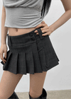 Tom Lee Check Pleated Miniskirt