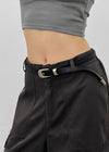 Kowang Silver Tip Leather Belt