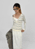 Risel striped button knit