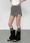 Rangtoon Banding Slit Mini Skirt Pants