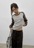 Snake color-block raglan knit