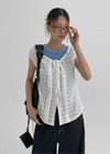 Rolly Two Way Strap Sleeveless Blouse