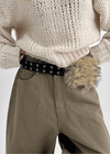 Lutats Layered Fur Belt