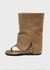 Drab Folding Slip-on Mid-calf Boots
