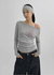Bueno Shirring Boat Neck Summer Long Sleeve Tee