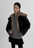 Wing Fur-triming Hooded Jumper