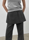 Warmin Stripe Bootcut Skirt Pants