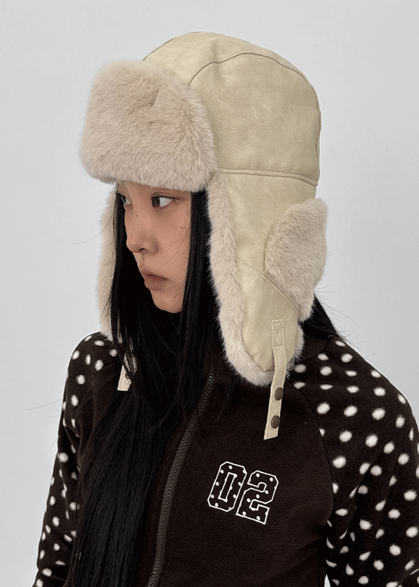 The Clang Leather Fur Trooper Hat