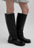 Milua Buckle Leather Long Boots