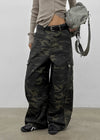 This Man Camo Wide Cargo Pants (Belt Set)